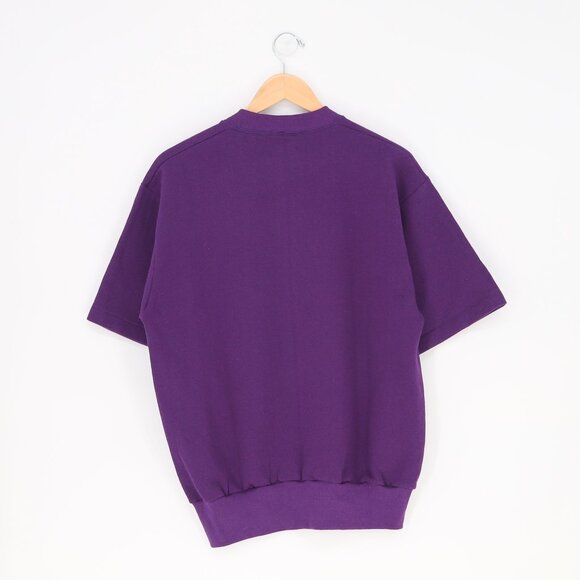 VINTAGE FRUIT OF THE LOOM Single Stitch Short Sleeve Sweatshirt Autumnal Size M - Picture 3 of 6